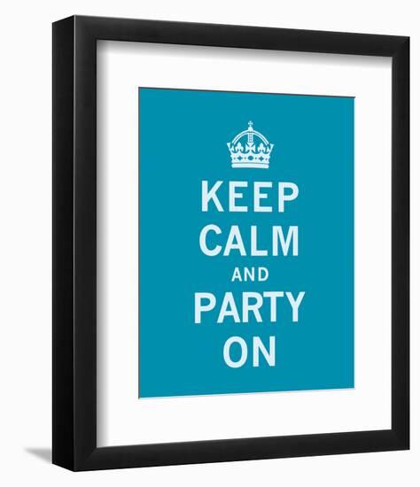 Keep Calm and Party On-The Vintage Collection-Framed Art Print