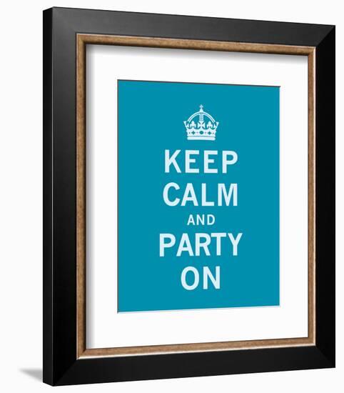 Keep Calm and Party On-The Vintage Collection-Framed Art Print