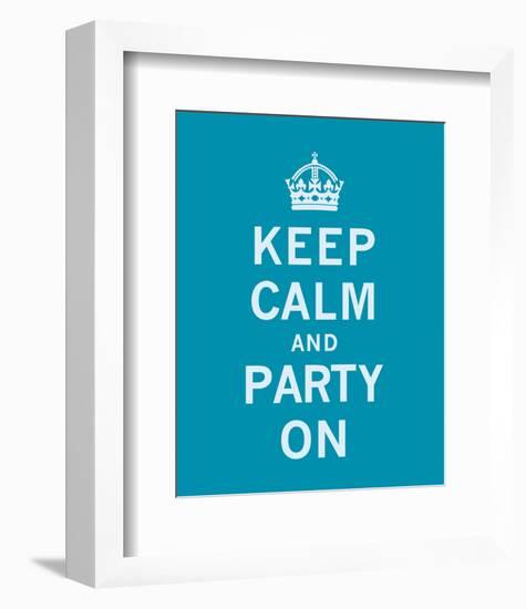 Keep Calm and Party On-The Vintage Collection-Framed Art Print