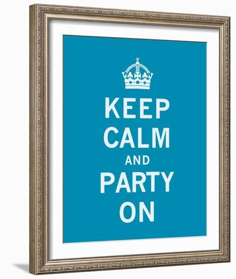 Keep Calm and Party On-The Vintage Collection-Framed Giclee Print