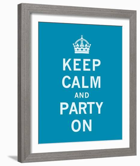 Keep Calm and Party On-The Vintage Collection-Framed Giclee Print