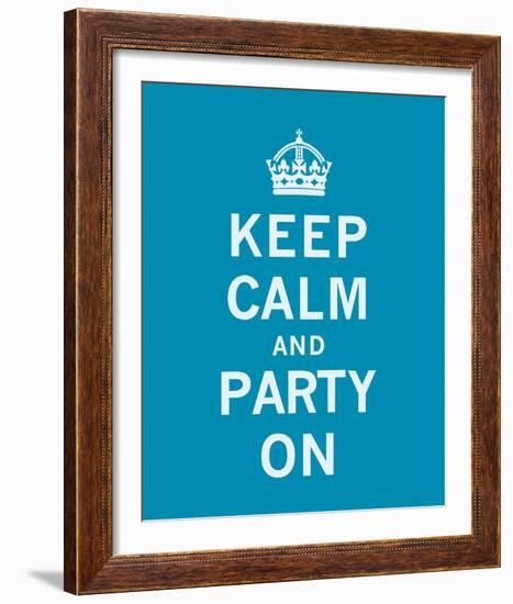 Keep Calm and Party On-The Vintage Collection-Framed Giclee Print