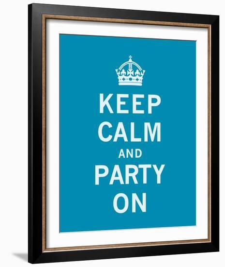 Keep Calm and Party On-The Vintage Collection-Framed Giclee Print