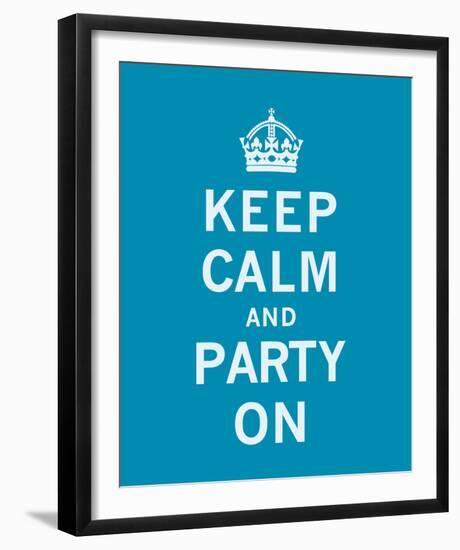 Keep Calm and Party On-The Vintage Collection-Framed Giclee Print