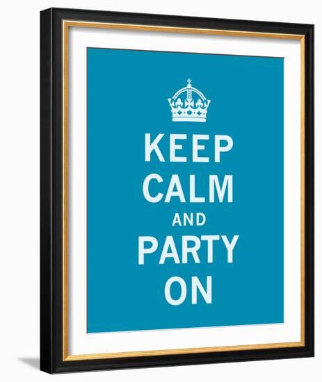 Keep Calm and Party On-The Vintage Collection-Framed Giclee Print