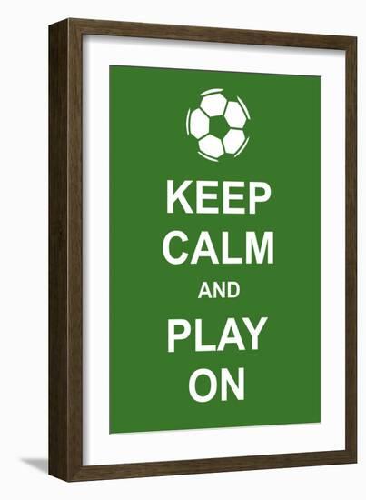 Keep Calm and Play On-prawny-Framed Art Print