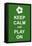 Keep Calm and Play On-prawny-Framed Stretched Canvas