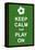 Keep Calm and Play On-prawny-Framed Stretched Canvas