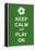 Keep Calm and Play On-prawny-Framed Stretched Canvas