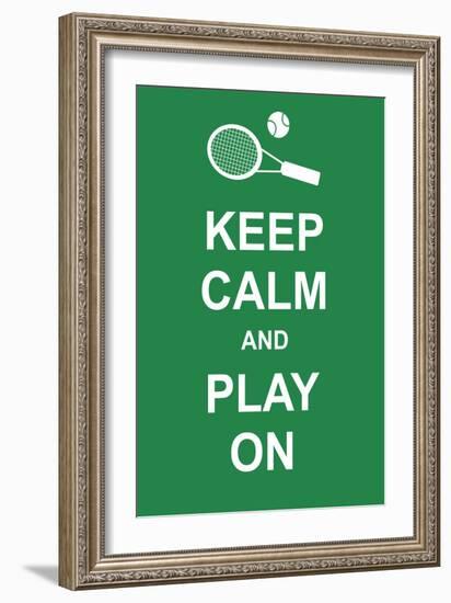 Keep Calm and Play On-prawny-Framed Art Print