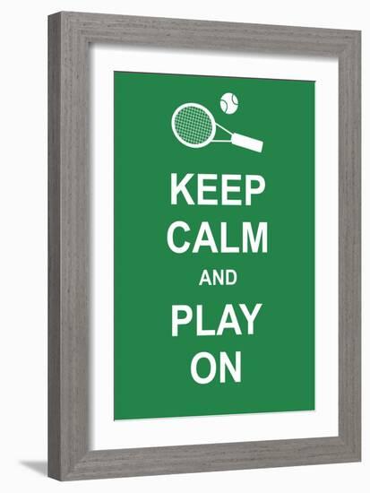 Keep Calm and Play On-prawny-Framed Art Print