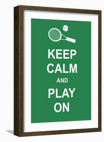 Keep Calm and Play On-prawny-Framed Art Print