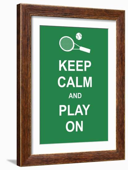 Keep Calm and Play On-prawny-Framed Art Print