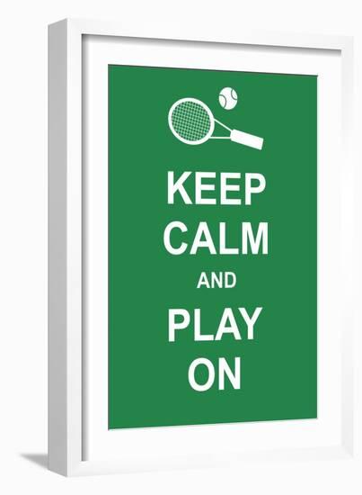 Keep Calm and Play On-prawny-Framed Art Print