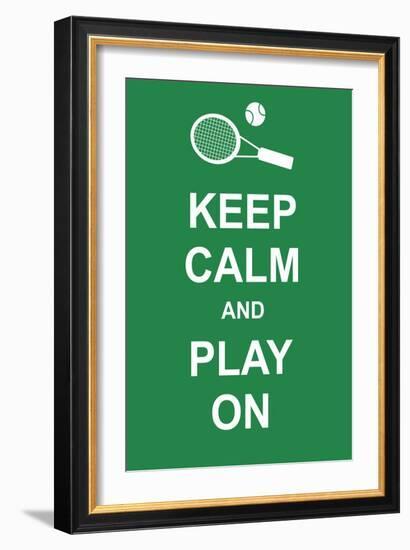 Keep Calm and Play On-prawny-Framed Art Print