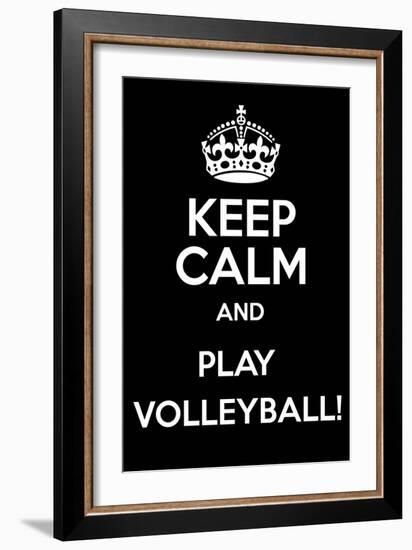 Keep Calm and Play Volleyball-Andrew S Hunt-Framed Premium Giclee Print