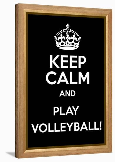 Keep Calm and Play Volleyball-Andrew S Hunt-Framed Stretched Canvas