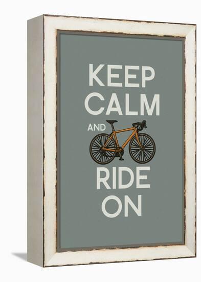 Keep Calm and Ride On-Lantern Press-Framed Stretched Canvas