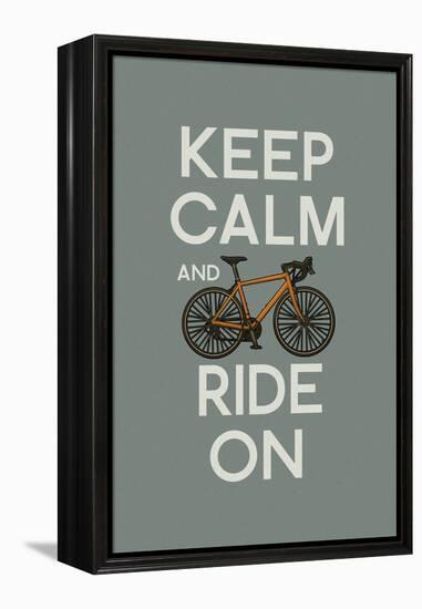 Keep Calm and Ride On-Lantern Press-Framed Stretched Canvas