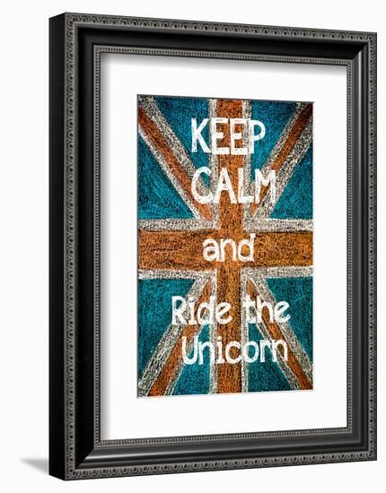 Keep Calm and Ride the Unicorn-null-Framed Premium Giclee Print