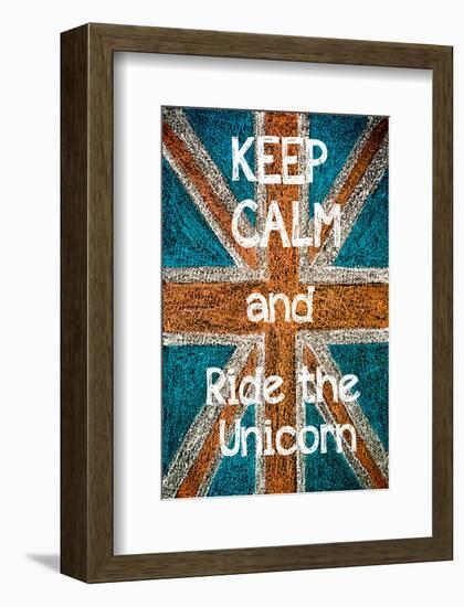 Keep Calm and Ride the Unicorn-null-Framed Premium Giclee Print