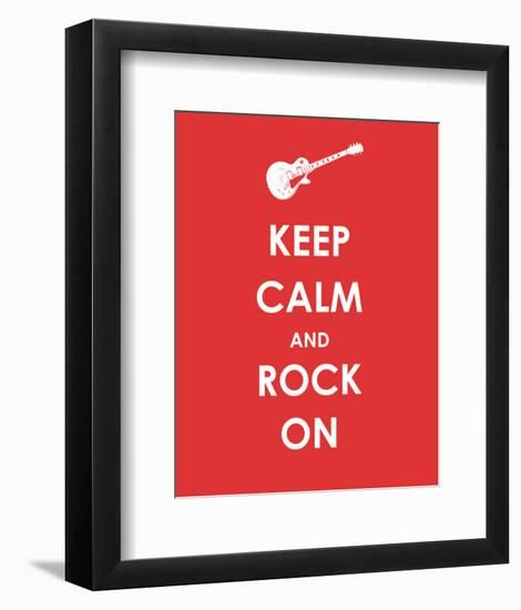 Keep Calm and Rock On (Guitar)-null-Framed Giclee Print