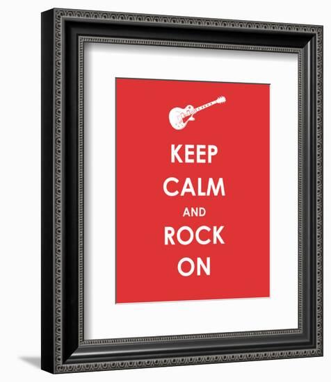 Keep Calm and Rock On (Guitar)-null-Framed Giclee Print