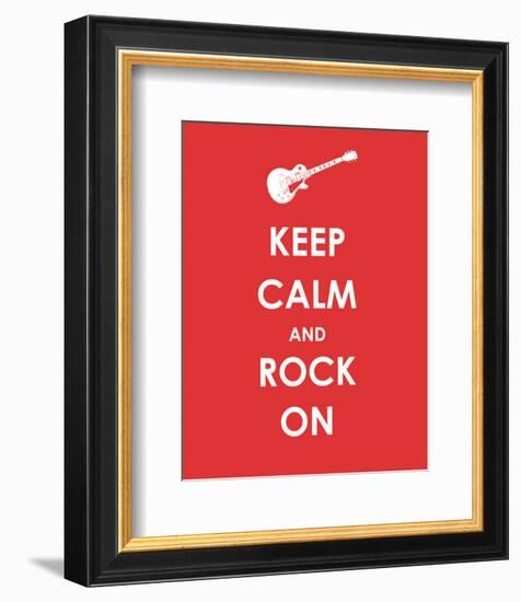 Keep Calm and Rock On (Guitar)-null-Framed Giclee Print