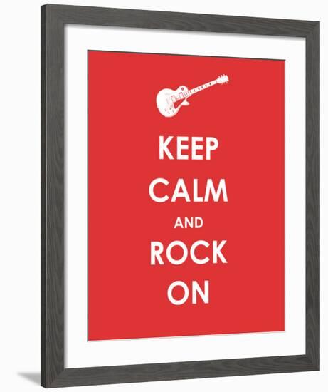 Keep Calm and Rock On (Guitar)-null-Framed Giclee Print