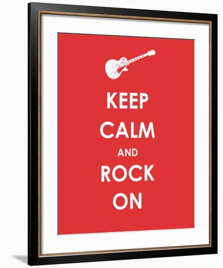 Keep Calm and Rock On (Guitar)-null-Framed Giclee Print