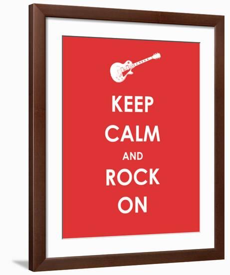 Keep Calm and Rock On (Guitar)-null-Framed Giclee Print