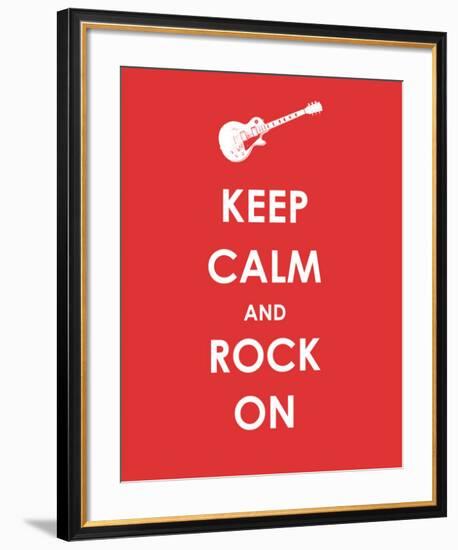 Keep Calm and Rock On (Guitar)-null-Framed Giclee Print