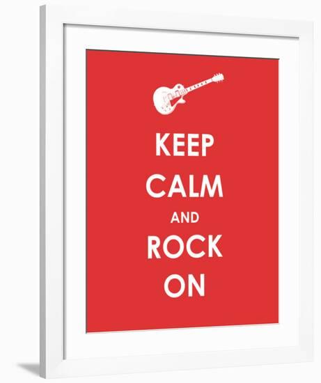 Keep Calm and Rock On (Guitar)-null-Framed Giclee Print