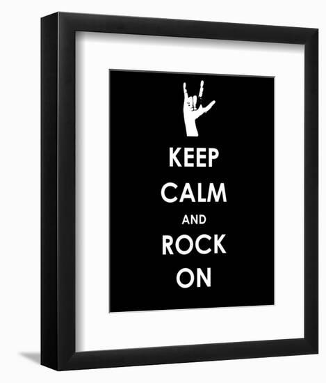 Keep Calm and Rock On (Hand)-null-Framed Giclee Print