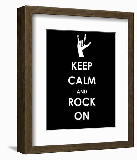 Keep Calm and Rock On (Hand)-null-Framed Giclee Print