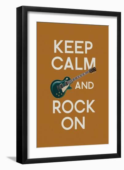 Keep Calm and Rock On-Lantern Press-Framed Art Print