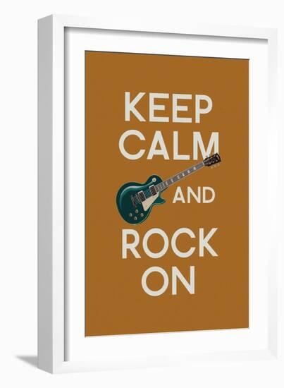 Keep Calm and Rock On-Lantern Press-Framed Art Print