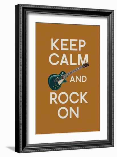 Keep Calm and Rock On-Lantern Press-Framed Art Print