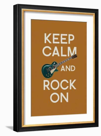 Keep Calm and Rock On-Lantern Press-Framed Art Print