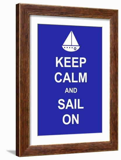 Keep Calm and Sail On-prawny-Framed Art Print