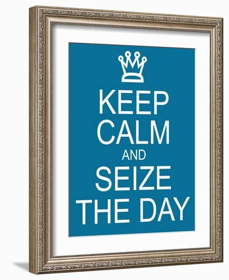 Keep Calm and Seize the Day-mybaitshop-Framed Art Print