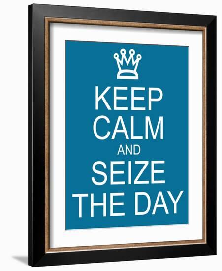 Keep Calm and Seize the Day-mybaitshop-Framed Art Print