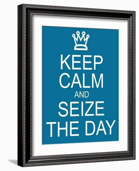 Keep Calm and Seize the Day-mybaitshop-Framed Art Print