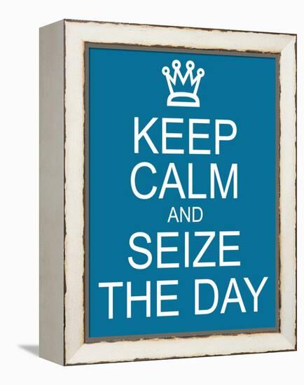 Keep Calm and Seize the Day-mybaitshop-Framed Stretched Canvas