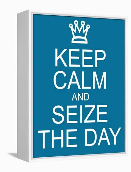 Keep Calm and Seize the Day-mybaitshop-Framed Stretched Canvas