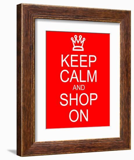 Keep Calm and Shop On-mybaitshop-Framed Premium Giclee Print