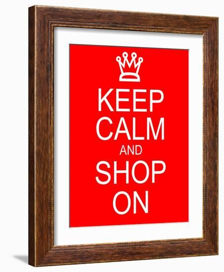 Keep Calm and Shop On-mybaitshop-Framed Art Print