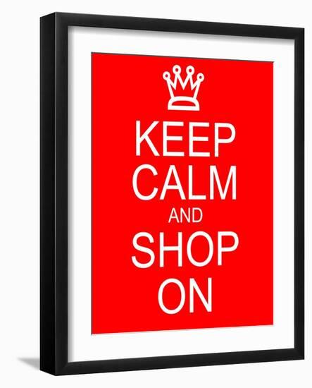 Keep Calm and Shop On-mybaitshop-Framed Art Print