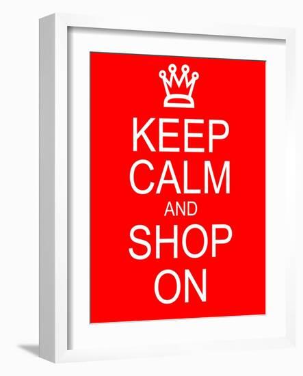 Keep Calm and Shop On-mybaitshop-Framed Art Print