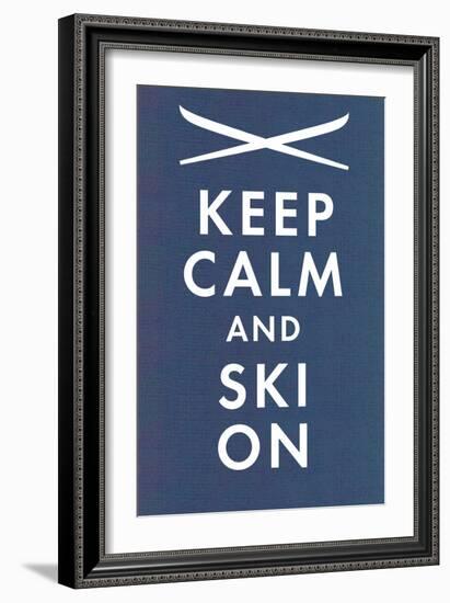 Keep Calm and Ski On-null-Framed Premium Giclee Print